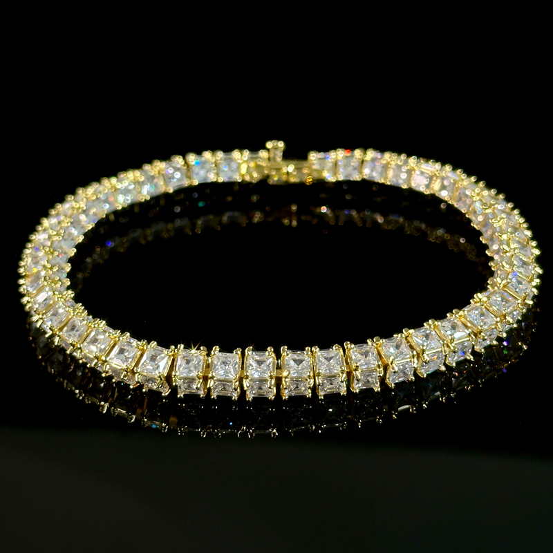 6mm 3-sided Princess Cut Tennis Bracelet Iced Out Shine With Street Luxury - Image 4