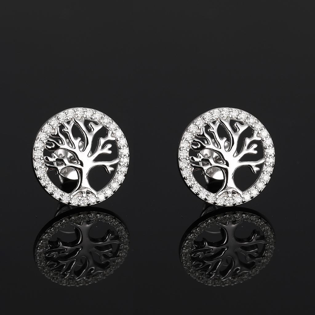 925s & Vvs Moissanite Life Tree Earrings Iced Out Shine With Street Luxury - Image 3