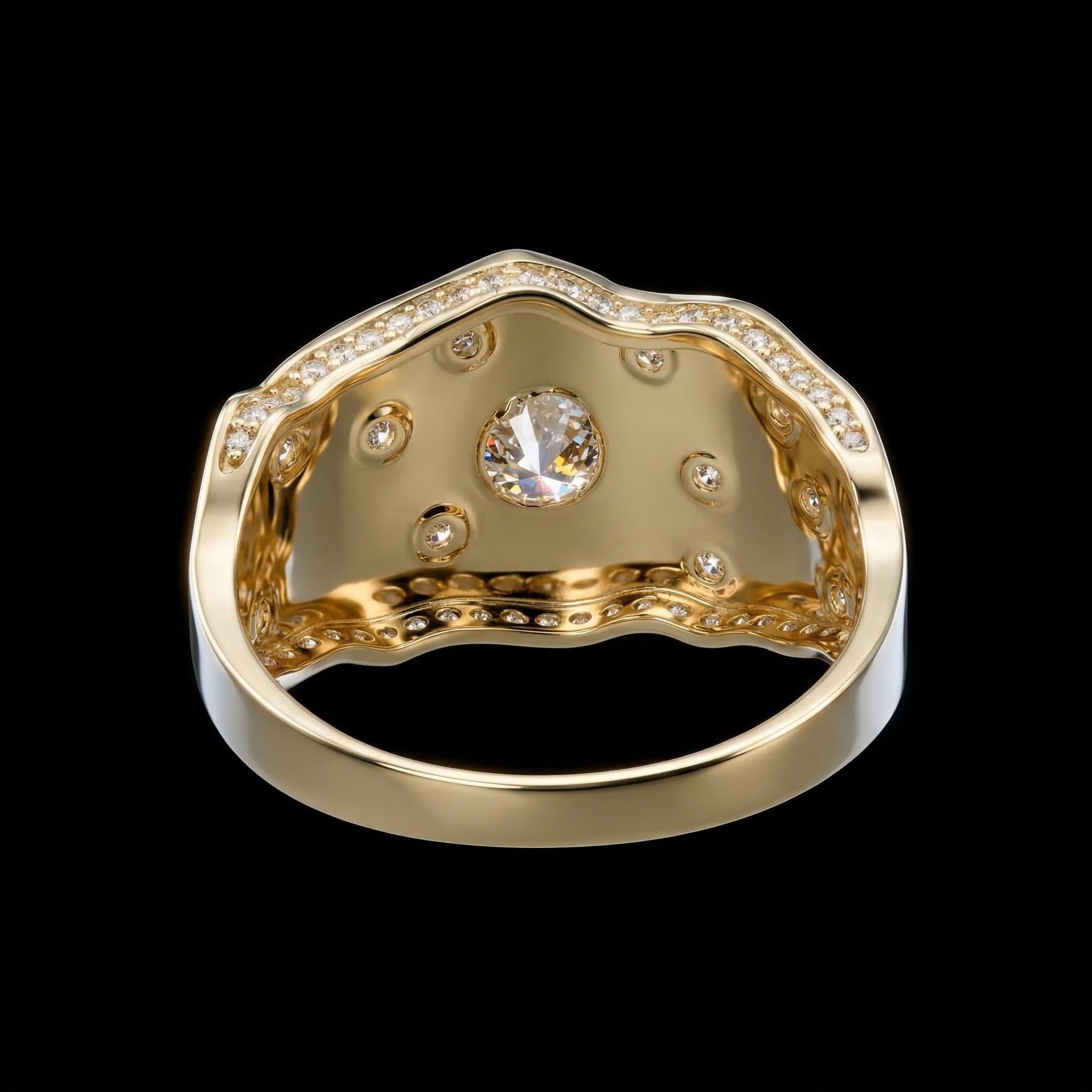 925s & Vvs Moissanite Nugget Ring For Men Iced Out Shine With Street Luxury - Image 7