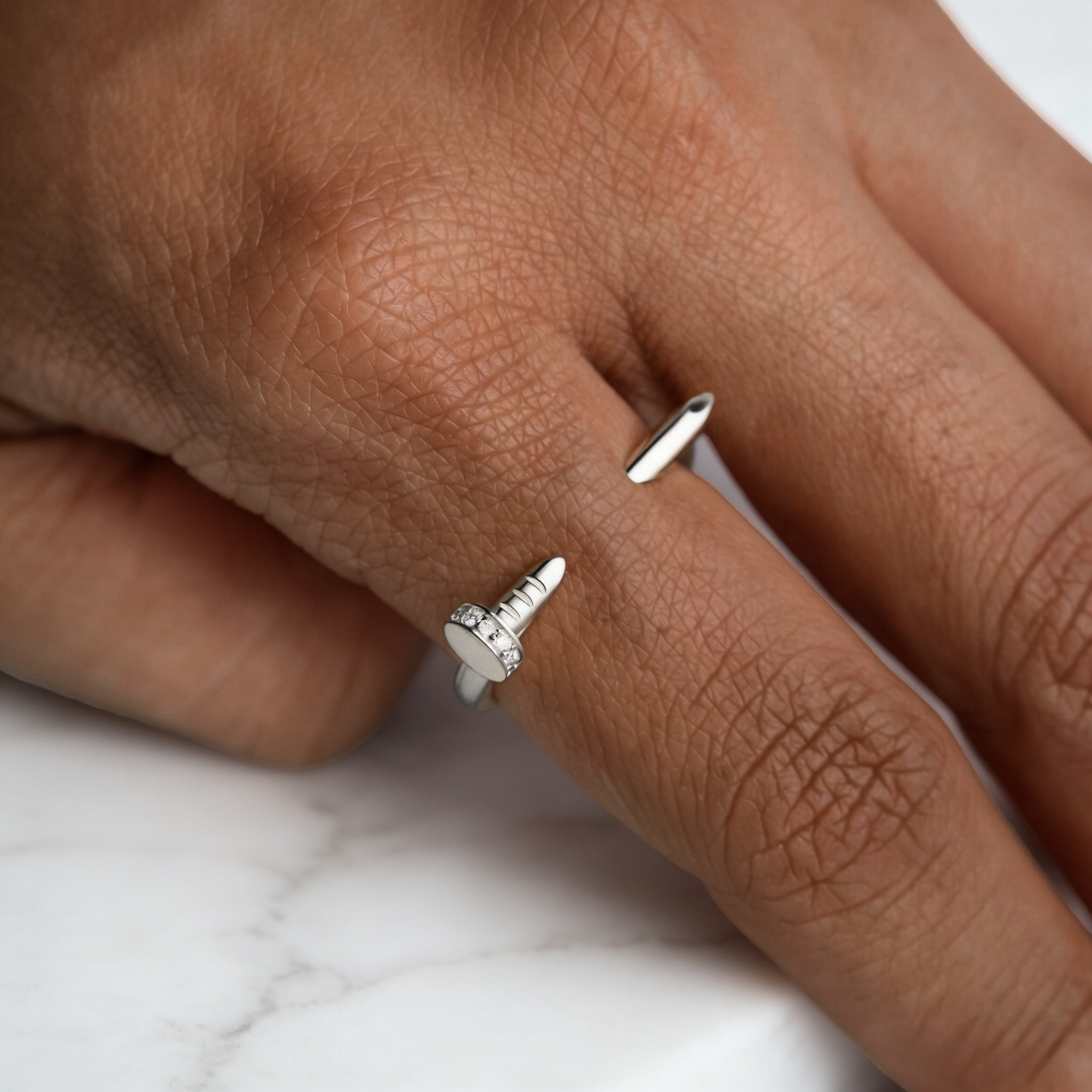925s & Vvs Moissanite Nail Ring Iced Out Shine With Street Luxury - Image 4