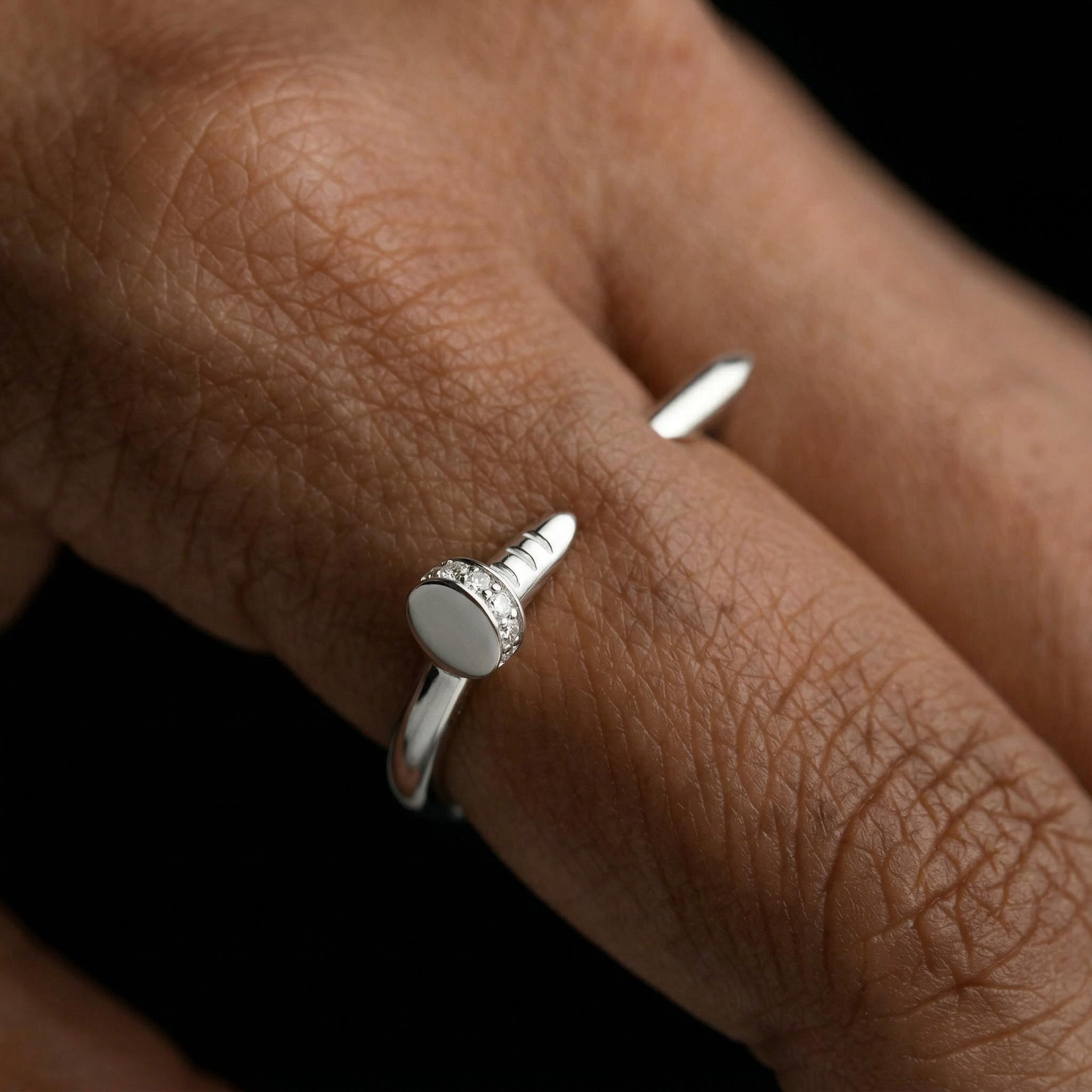 925s & Vvs Moissanite Nail Ring Iced Out Shine With Street Luxury