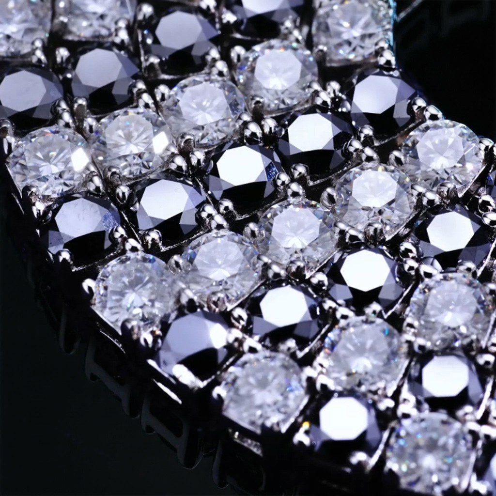 5mm S925 & Moissanite Black & White Custom Name Tennis Chain Iced Out - Image 7