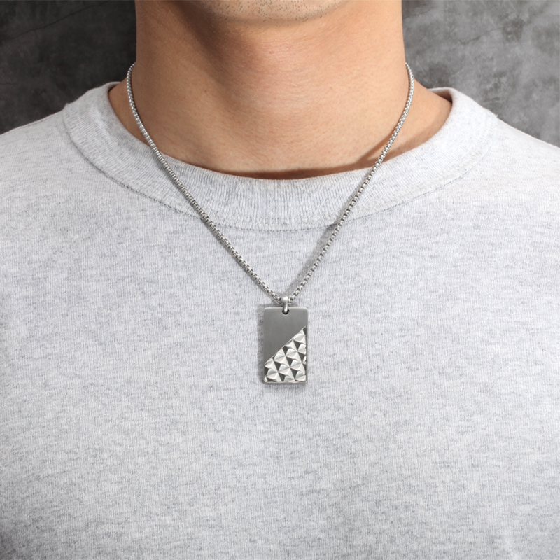 Pyramid Dog Tag Pendant Bold Statement Style With Street Luxury - Image 3