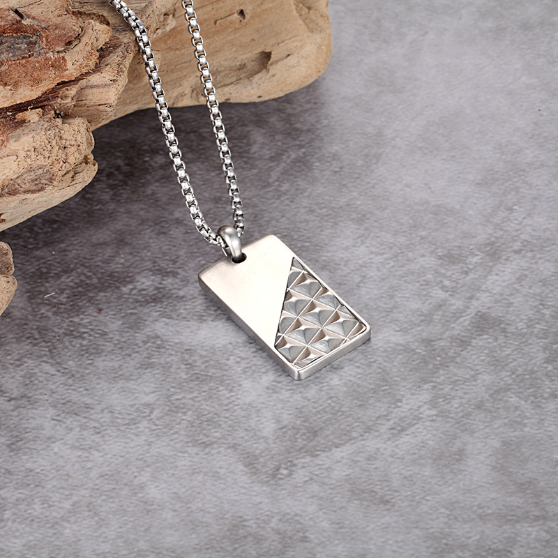 Pyramid Dog Tag Pendant Bold Statement Style With Street Luxury - Image 4