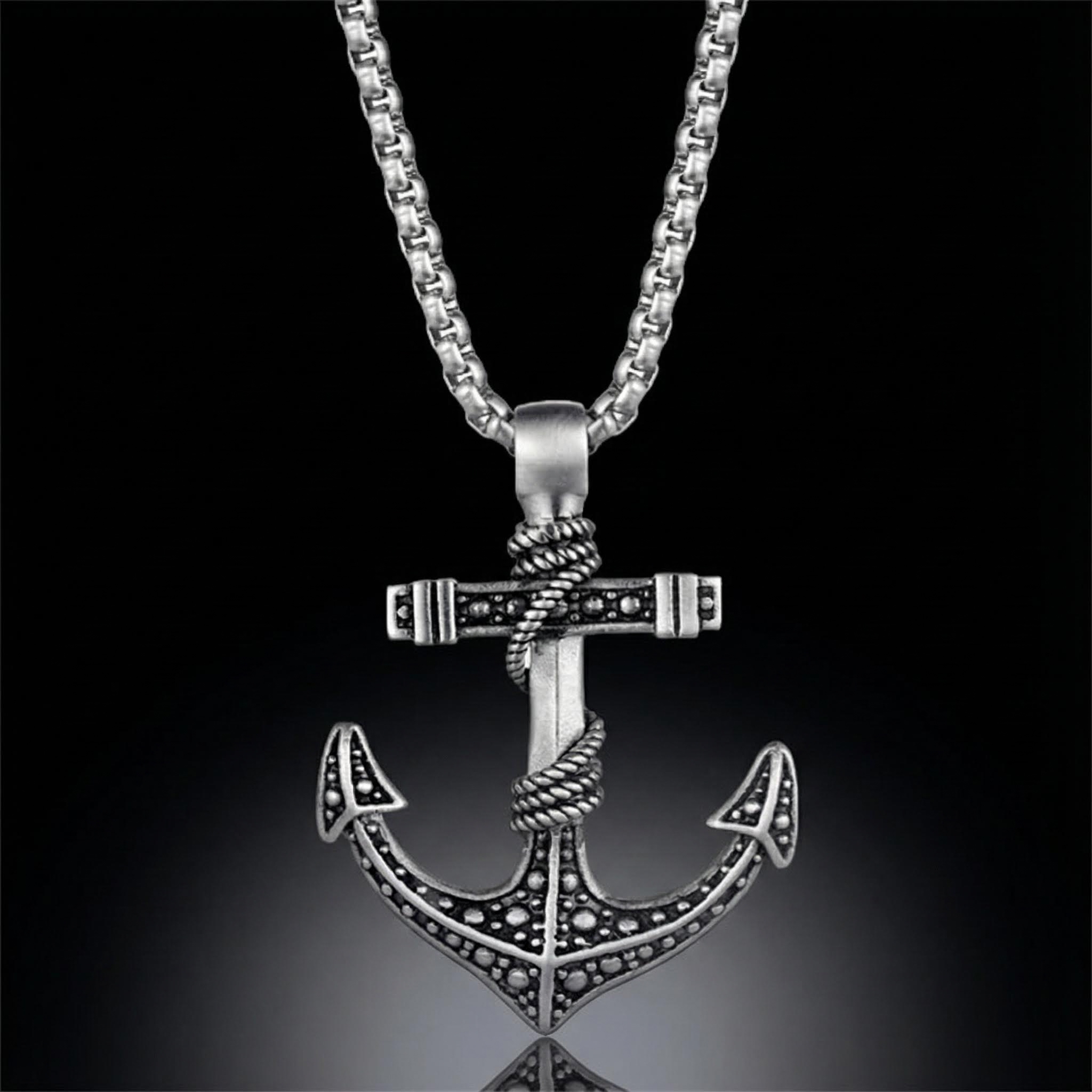 Stainless Steel Anchor Pendant Bold Statement Style With Street Luxury