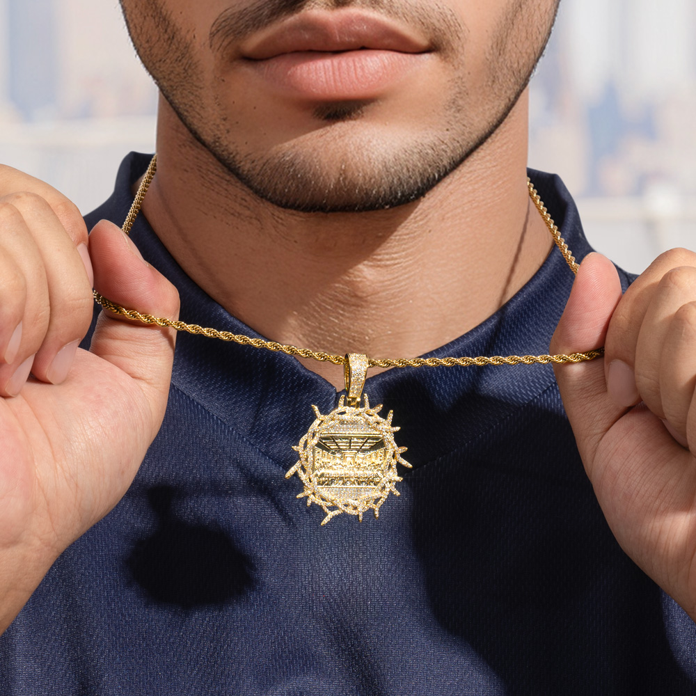 Iced Out Crown Of Thorns Last Supper Pendant Moissanite - Image 7