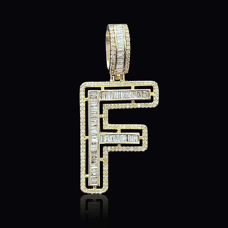 Iced Out A-z Skeleton Letter Pendant Gold With Street Luxury Shine - Image 3