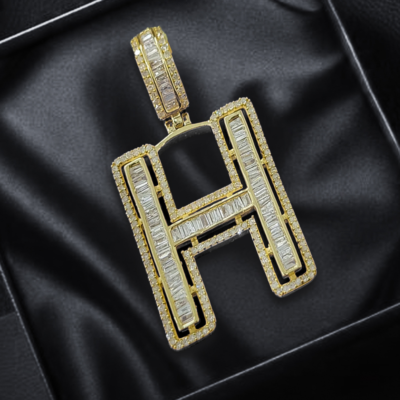 Iced Out A-z Skeleton Letter Pendant Gold With Street Luxury Shine - Image 5