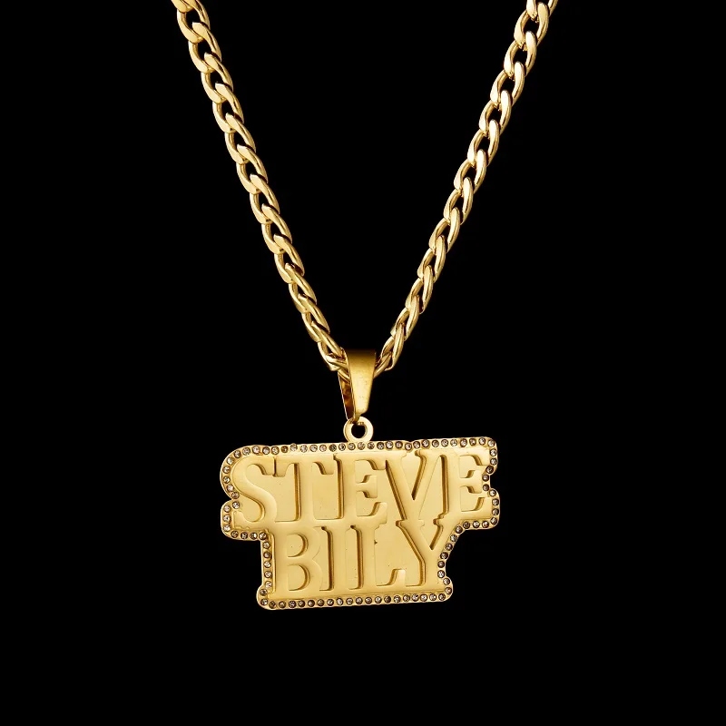 Iced Out Custom Name Pendant Gold With Street Luxury Shine - Image 4