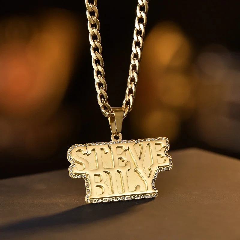 Iced Out Custom Name Pendant Gold With Street Luxury Shine