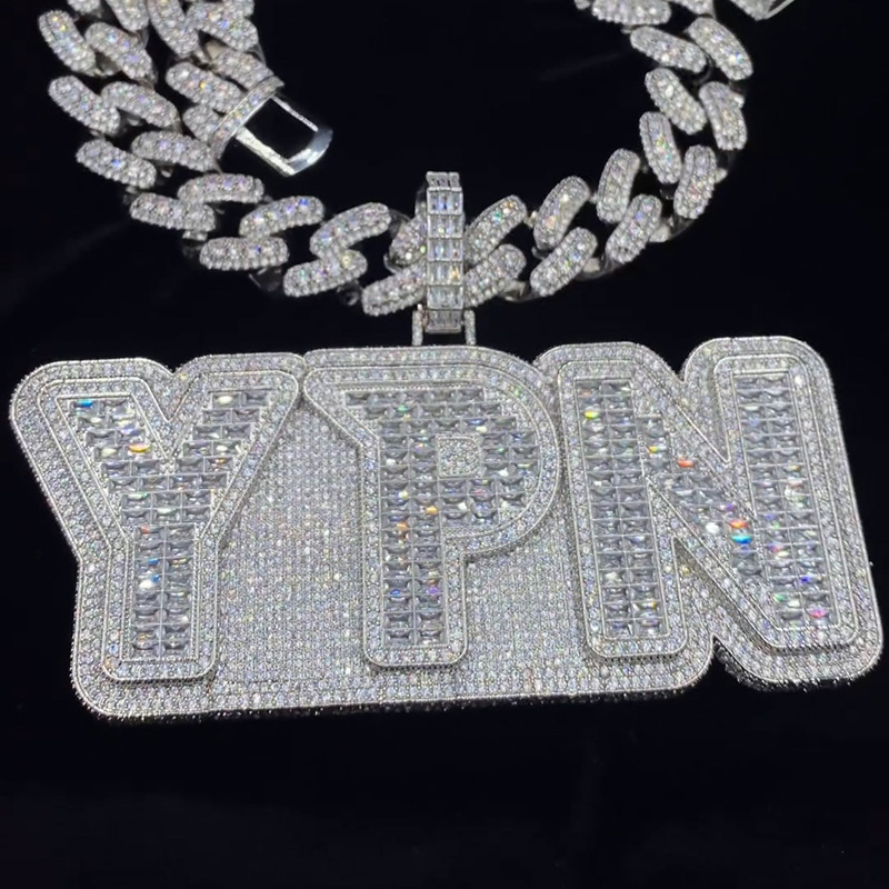 Custom Double Layer Bold Letters /numbers Pendant With Street Luxury Shine - Image 3