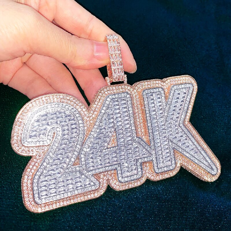 Custom Double Layer Bold Letters /numbers Pendant With Street Luxury Shine - Image 4