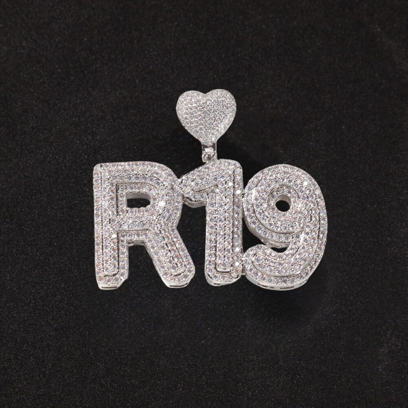 Iced Out Custom Name Heart Buckle Letters Pendant With Street Luxury Shine - Image 3