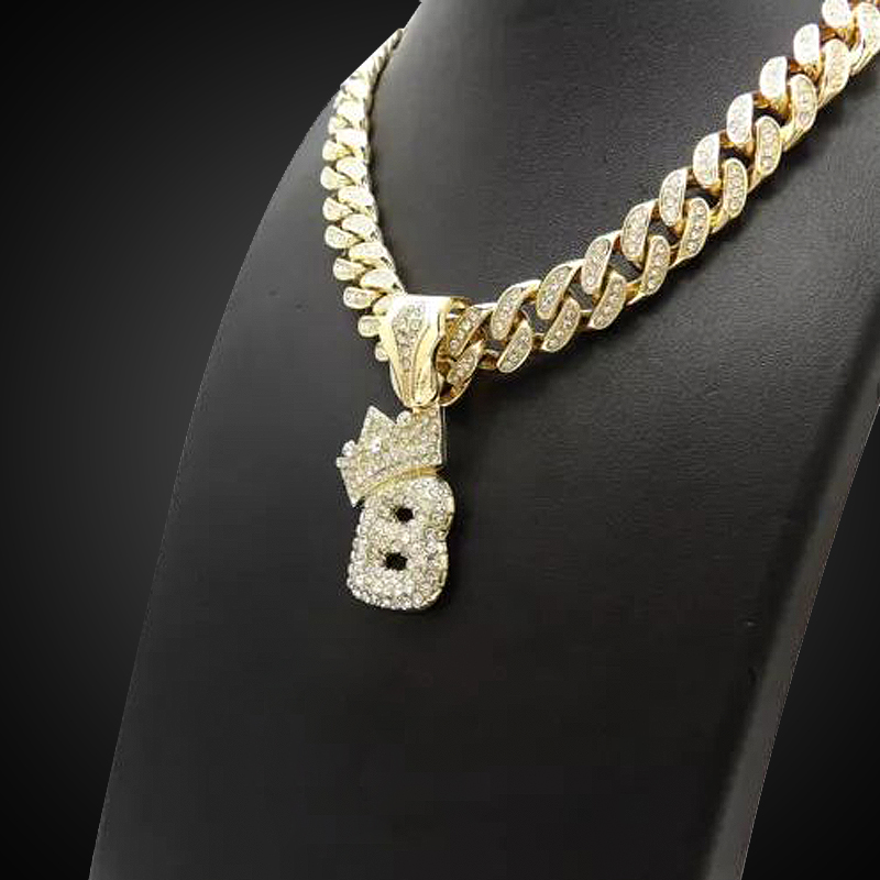 Iced Out Crown A-z Letter Pendant Moissanite With Street Luxury Shine - Image 3