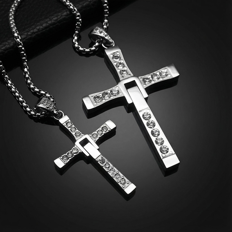 Couple Collapsible Cross Pendant Bold Statement Style With Street Luxury - Image 3