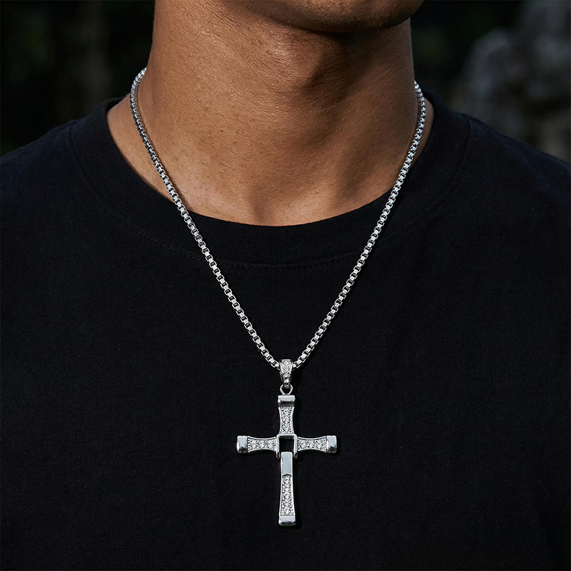 Couple Collapsible Cross Pendant Bold Statement Style With Street Luxury - Image 4