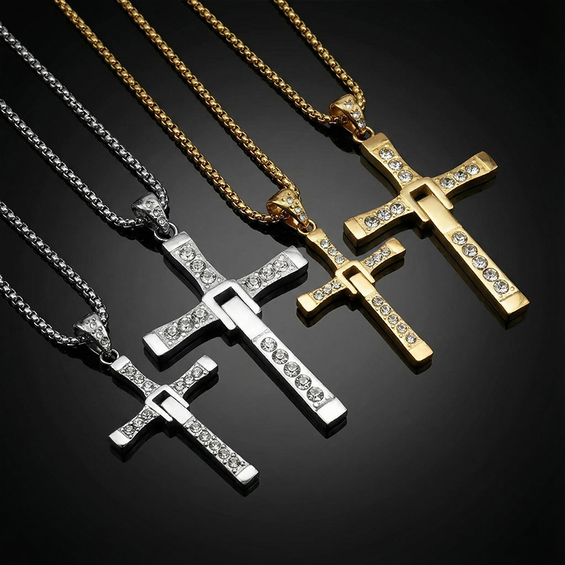Couple Collapsible Cross Pendant Bold Statement Style With Street Luxury - Image 5