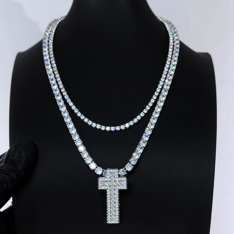 Iced Out Out Double Cross Pendant Gold With Street Luxury Shine - Image 5
