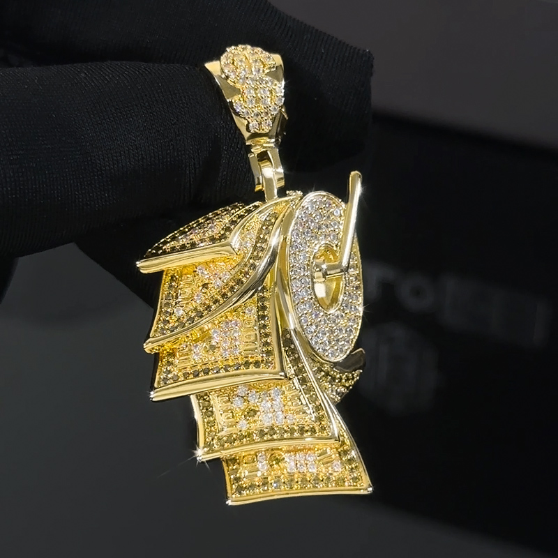 Hundred Dollar Bill Roll Pendant Bold Statement Style With Street Luxury - Image 3