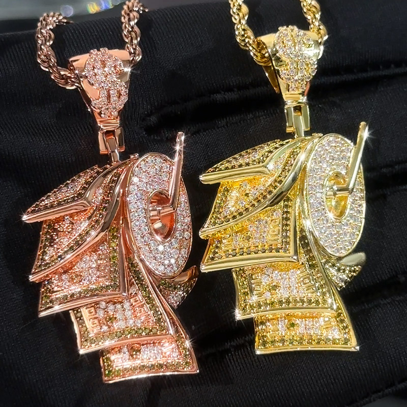 Hundred Dollar Bill Roll Pendant Bold Statement Style With Street Luxury
