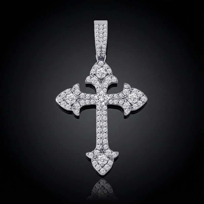 Iced Out Out Cross Pendant Gold With Street Luxury Shine - Image 3