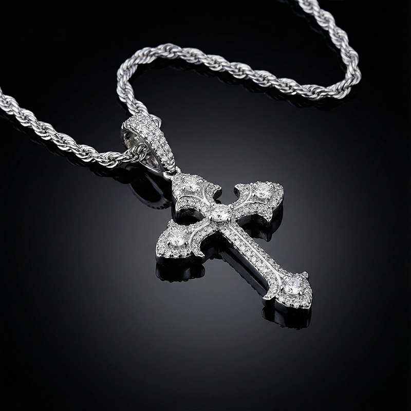 Iced Out Out Cross Pendant Gold With Street Luxury Shine - Image 7