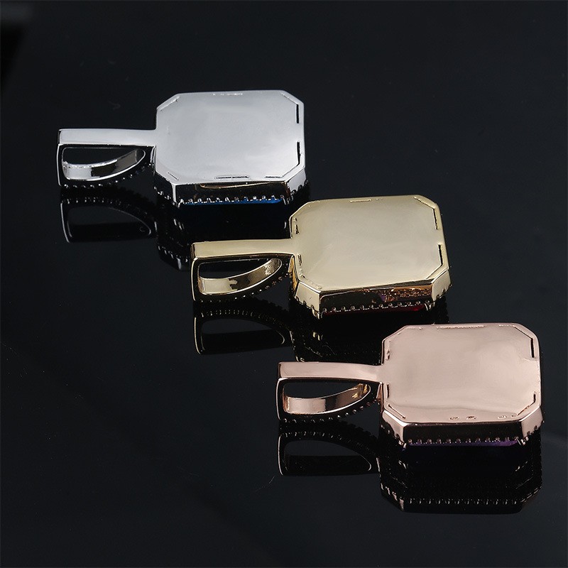 Iced Out Multicolor Cube Pendant Gold With Street Luxury Shine - Image 4