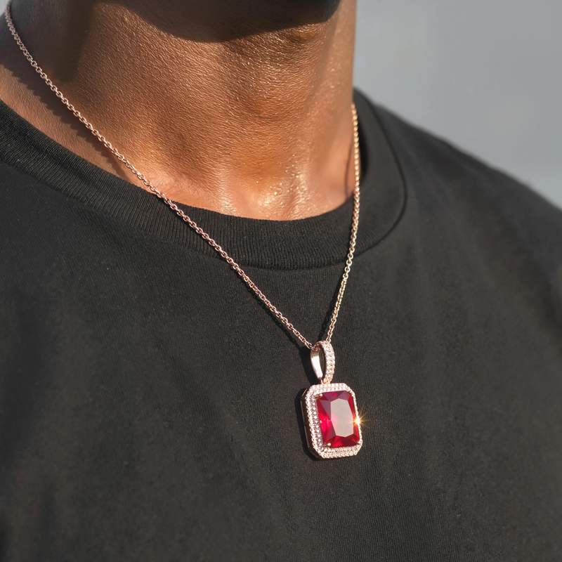 Iced Out Multicolor Cube Pendant Gold With Street Luxury Shine - Image 6