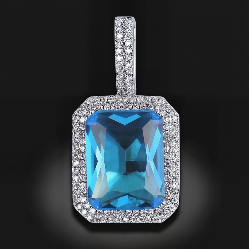 Iced Out Multicolor Cube Pendant Gold With Street Luxury Shine - Image 9