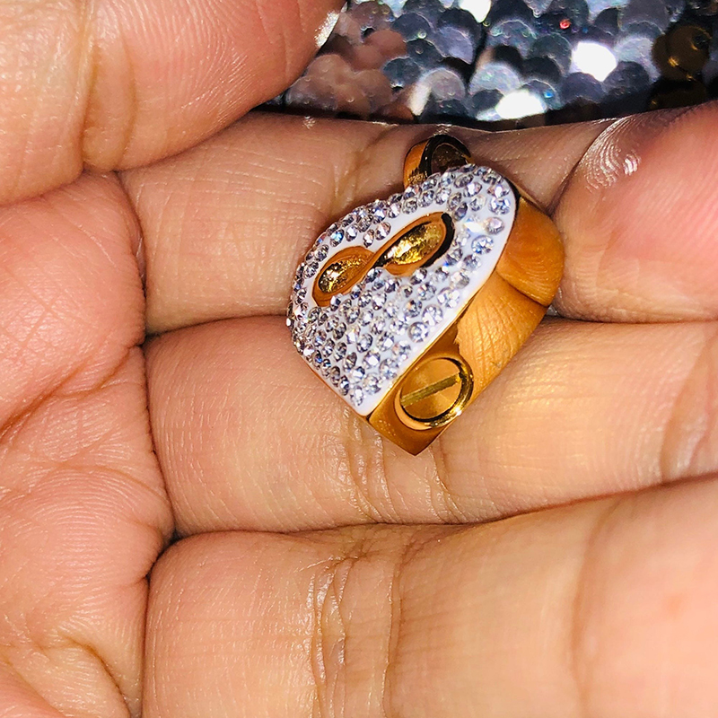 Iced Out Infinity Heart Urn Pendant In Gold With Street Luxury Shine - Image 3