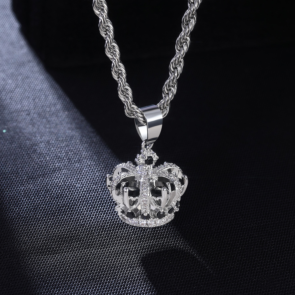 Multicolor Crown Pendant In White Gold Gold Shine With Street Luxury - Image 6