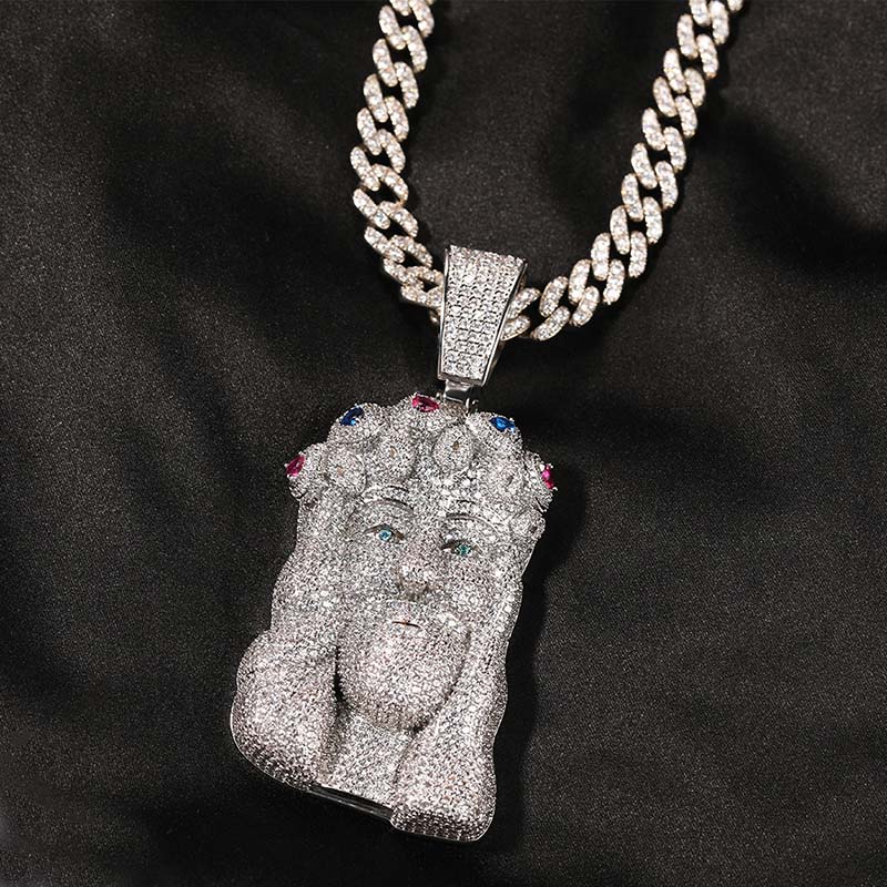 Iced Out Out Jesus Pendant For Men Gold With Street Luxury Shine - Image 5