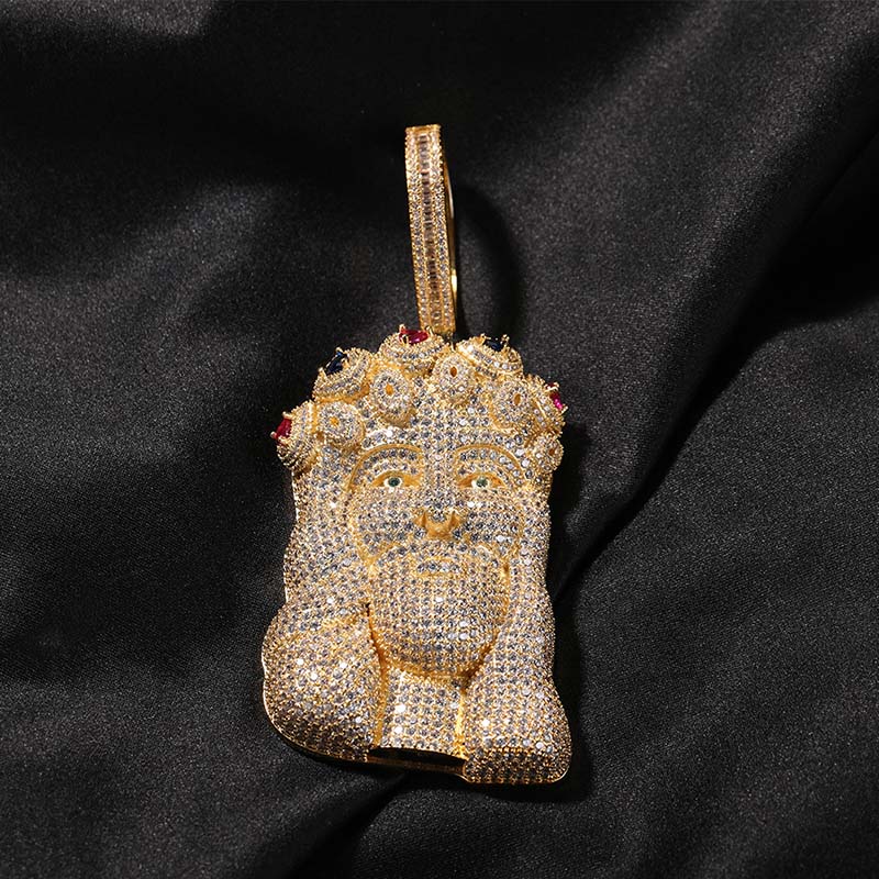 Iced Out Out Jesus Pendant For Men Gold With Street Luxury Shine - Image 6