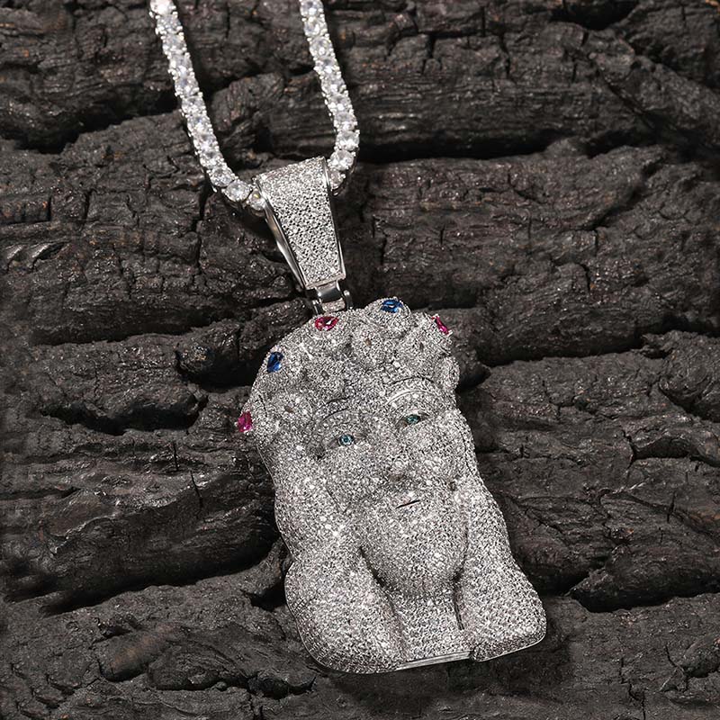 Iced Out Out Jesus Pendant For Men Gold With Street Luxury Shine - Image 8