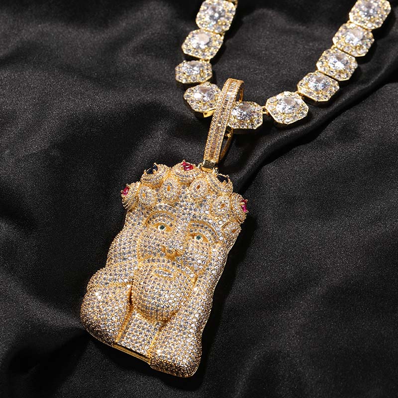 Iced Out Out Jesus Pendant For Men Gold With Street Luxury Shine