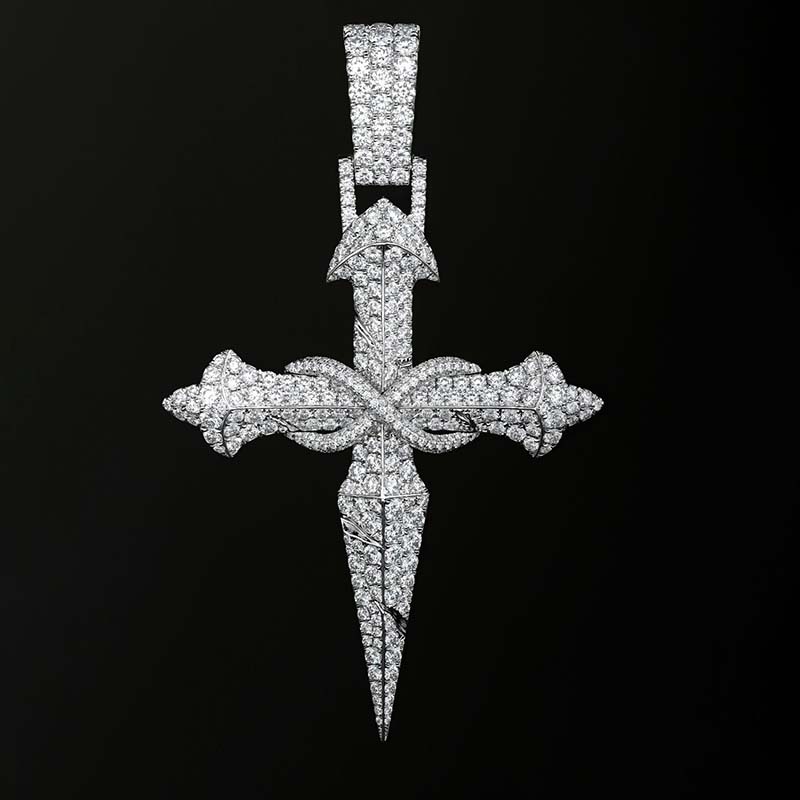 Infinity Symbol Sword Cross Pendant Bold Statement Style With Street Luxury - Image 3