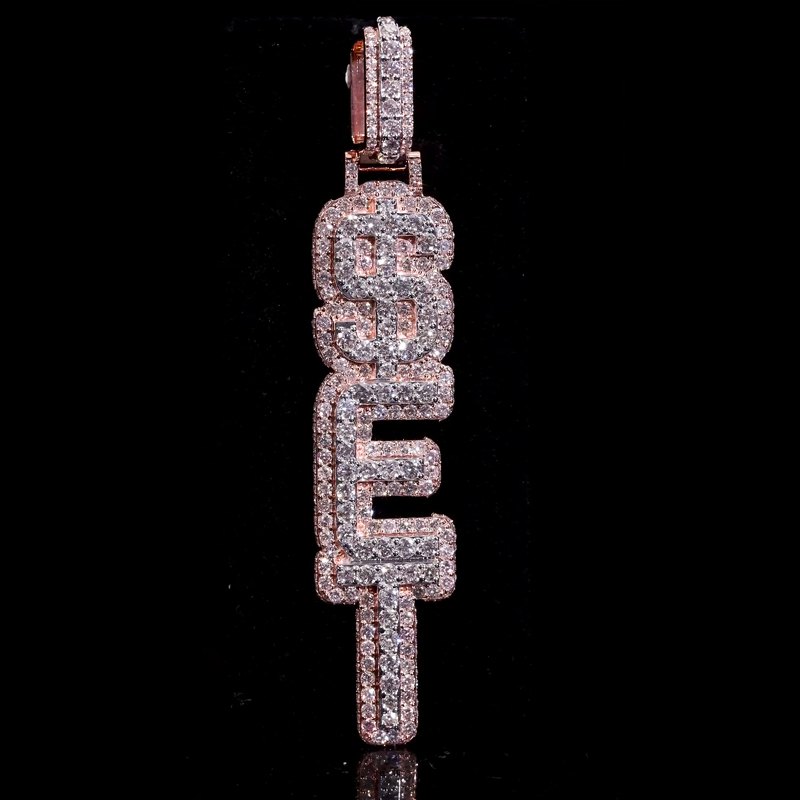 Custom Double Layer Letters Name Pendant Gold With Street Luxury Shine - Image 3