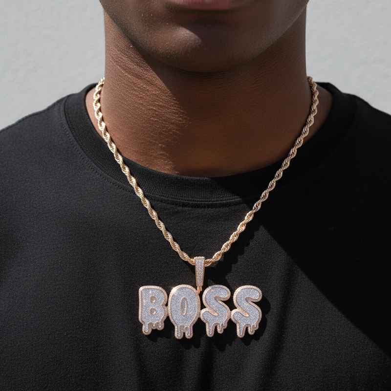Iced Out Out Custom Drip Pendant Gold With Street Luxury Shine - Image 5