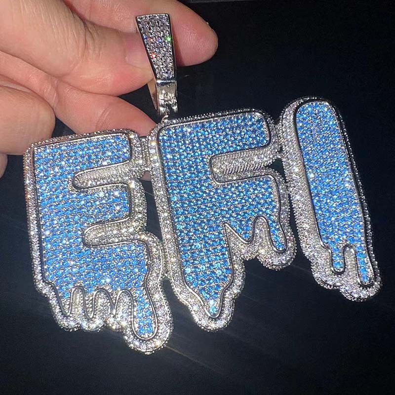 Iced Out Custom Drip Letter Pendant Gold With Street Luxury Shine - Image 3