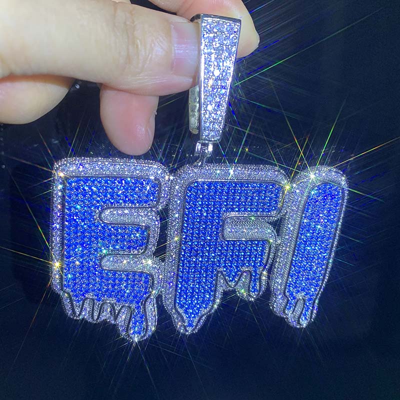 Iced Out Custom Drip Letter Pendant Gold With Street Luxury Shine - Image 4