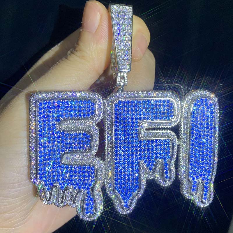 Iced Out Custom Drip Letter Pendant Gold With Street Luxury Shine - Image 6