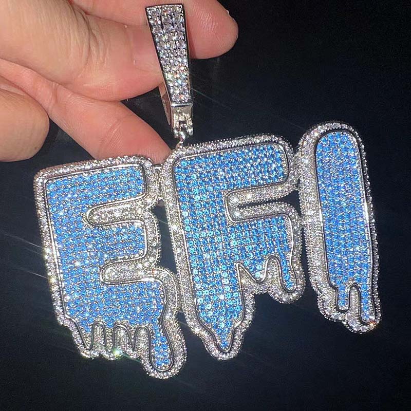Iced Out Custom Drip Letter Pendant Gold With Street Luxury Shine