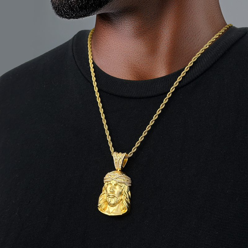 Matte Jesus Crown Of Thorns Pendant Moissanite With Street Luxury Shine - Image 6
