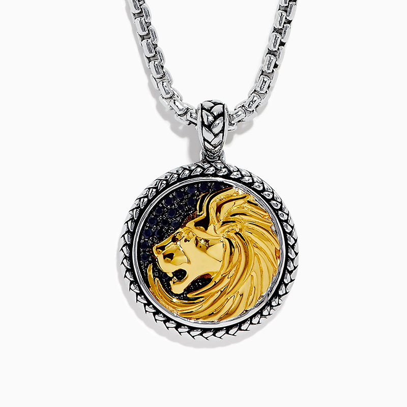 Iced Out Out Black Diamond Lion Pendant Gold With Street Luxury Shine - Image 3
