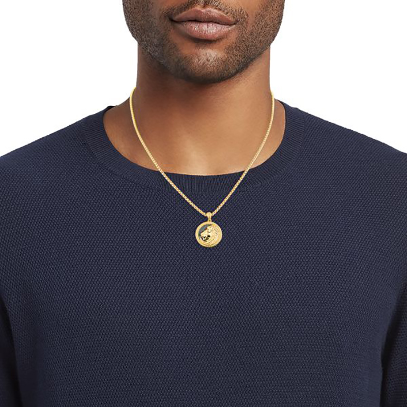 Iced Out Out Black Diamond Lion Pendant Gold With Street Luxury Shine - Image 4