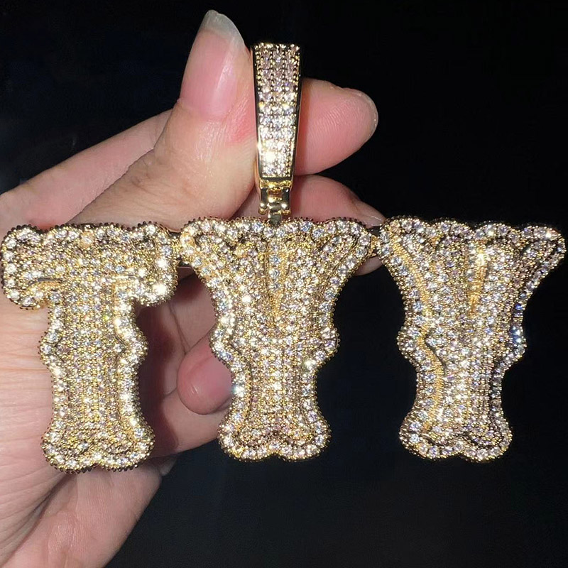Iced Out Out Custom Micro Pave Name Pendant Gold With Street Luxury Shine - Image 3