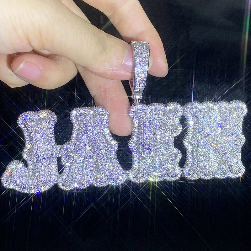 Iced Out Out Custom Micro Pave Name Pendant Gold With Street Luxury Shine - Image 4