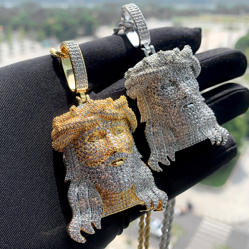 Iced Out Out Jesus Pendant Gold With Street Luxury Shine