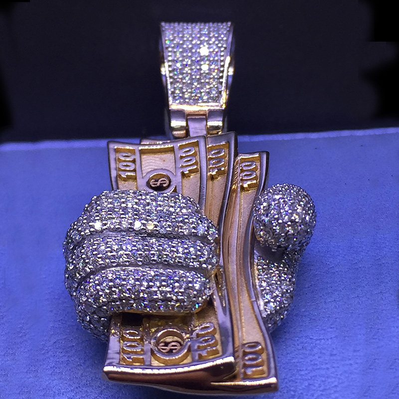 Iced Out Cash Money Fist Pendant Gold With Street Luxury Shine - Image 3