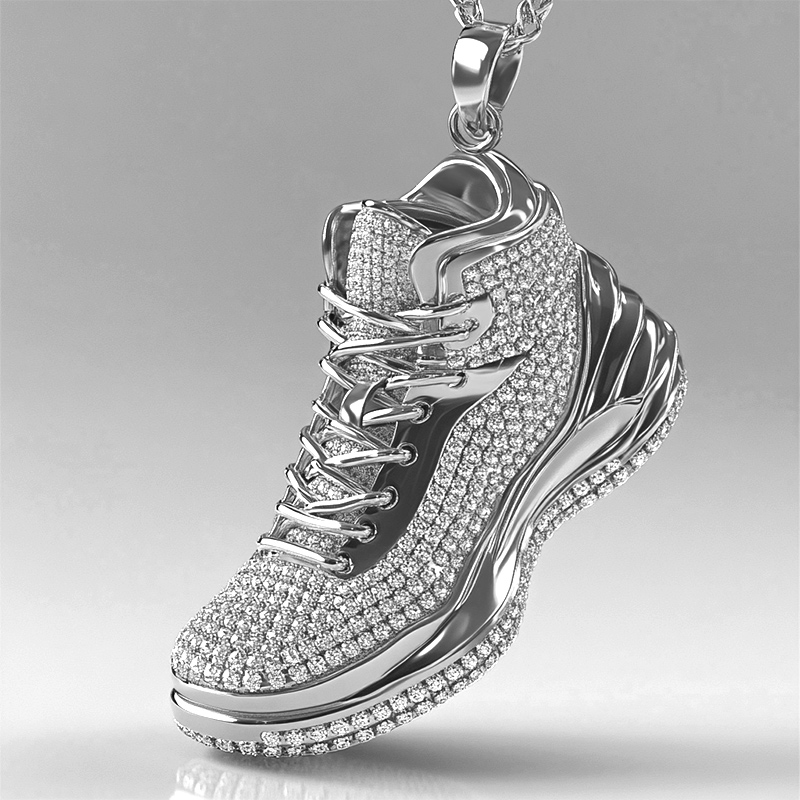 Men's Iced Out Sport Shoes Pendant Moissanite With Street Luxury Shine - Image 3
